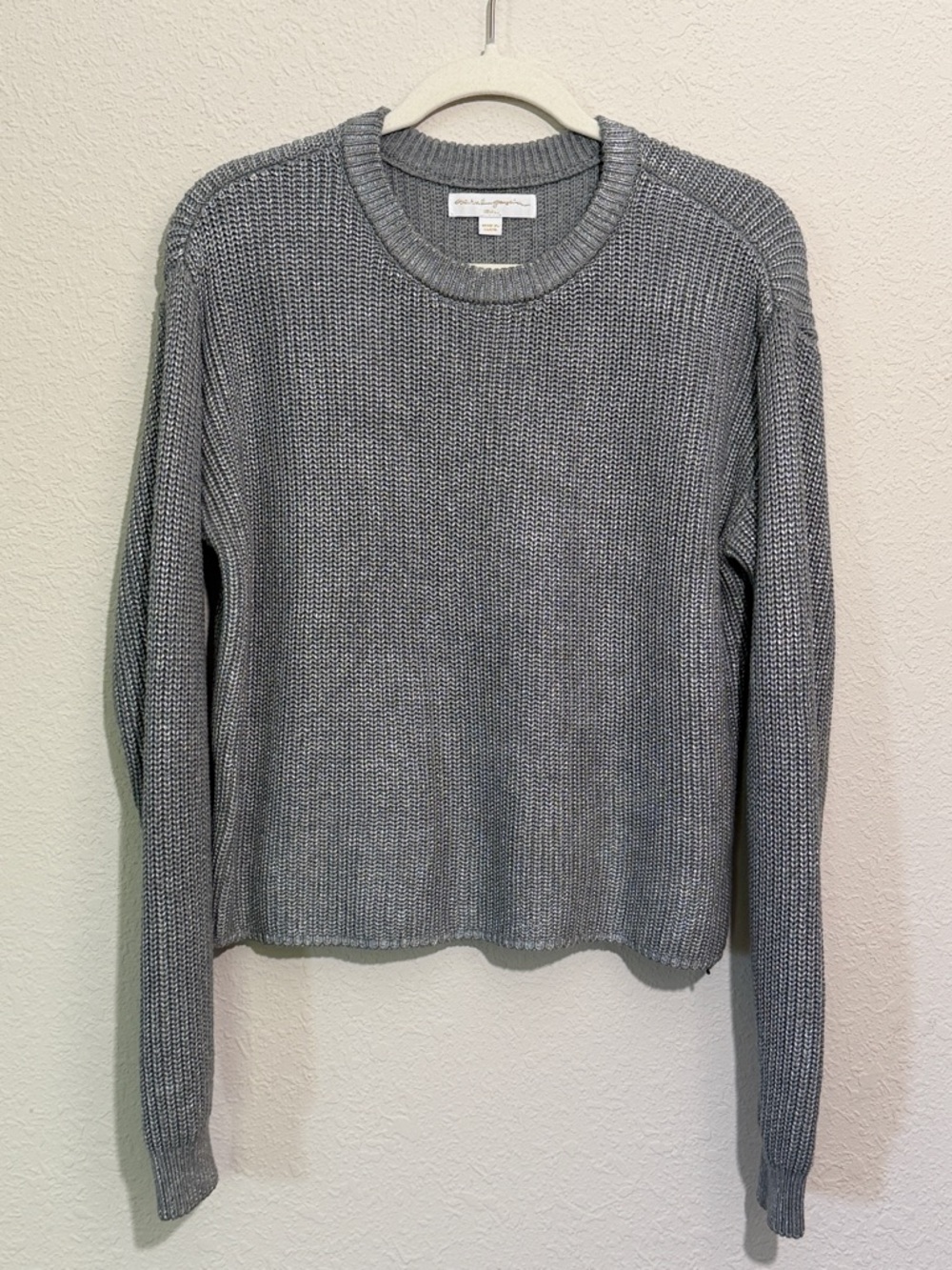 Spiritual Gangster Halley Chunky Sweater in Silver - XS - Picture 2 of 5
